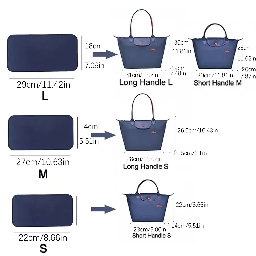 Filz-Basisformer, passend für LongChamp Le Zangriff, Tasche, Bodenplatte, Tasche, Anti-Kollaps-Kosmetiktasche, Filz-Make-up-Tasche, Stützpolster – Detail 5