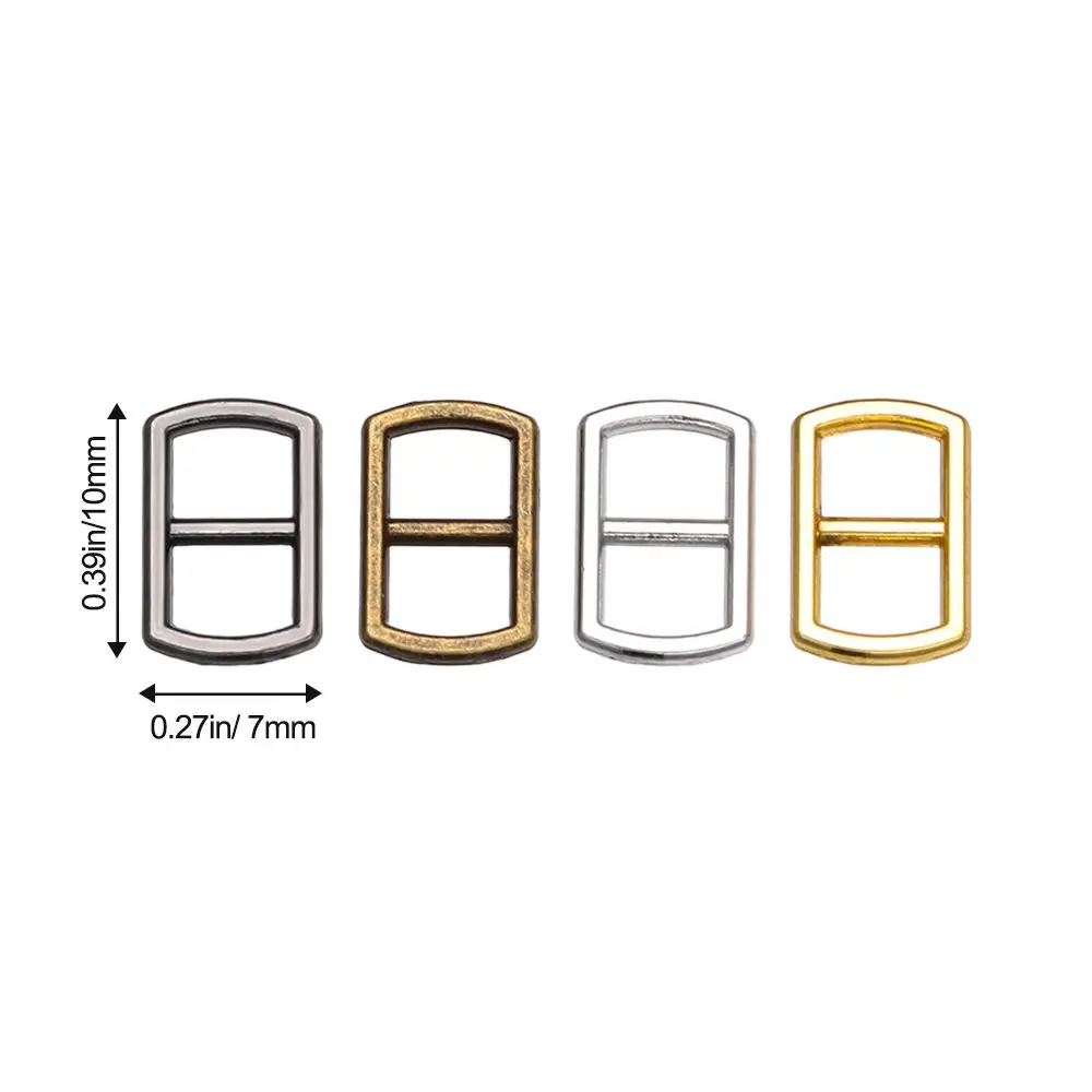 20pcs Newest 4.5mm Mini Ultra-small Metal Tri-glide Belt Buckle Doll Bags Buckles Doll Clothes Buttons Shoes Sewing Accessories