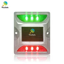 Dual Color  Aluminum Solar Powered Road Marker Stud Road Reflector Deck, Dock Ligh Solar Road Stud