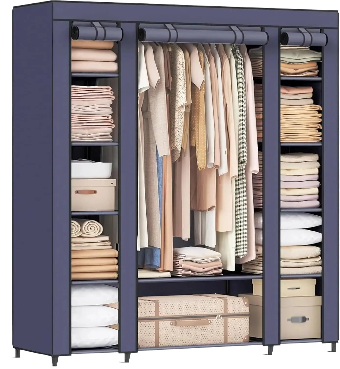 

Портативный шкаф-гардероб с нетканым чехлом и органайзером для хранения для спальни, на заказ