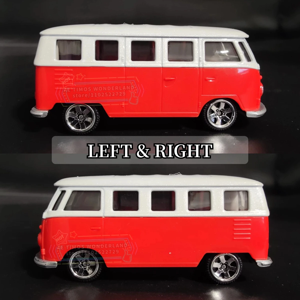 VW T1 Bus Replica 1:64 Scale Car Model Miniature Art Figure Metal Diecast Vehicle Home Office Decorative Ornament