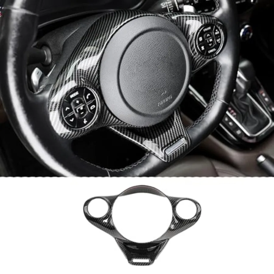 

Car Steering Wheel Button Panel Protection Frame Trim - Molding Sticker for Interior Decoration Compatible with Kia Soul 2020-2