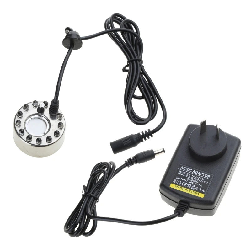 Ультразвуковой генератор тумана со светодиодной подсветкой, сменный мини-увлажнитель воздуха для пруда, распылитель, фонтан,