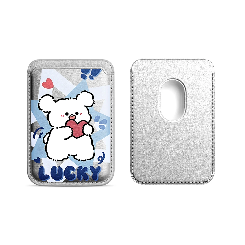 Lucky Puppy Leder-Kartenetui Handyhülle Kartenhalter für Magnetische Hülle Geeignet für alle iPhone Magsafe Karten-Handy-Rückseiten-Taschen – Detail 19