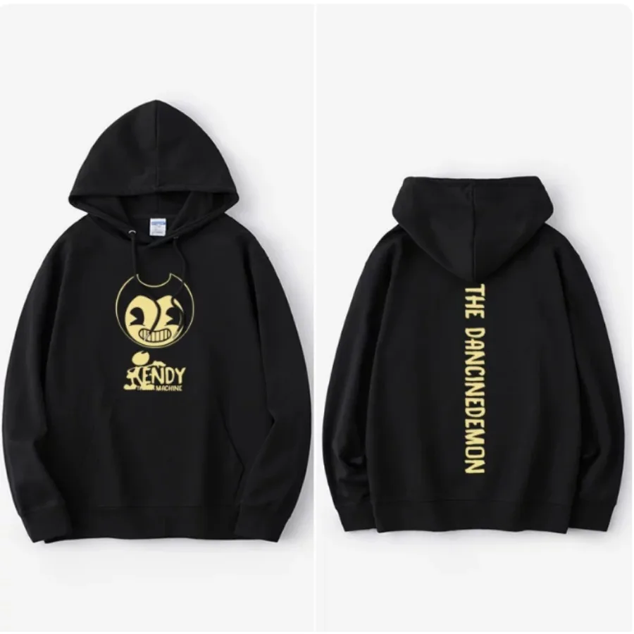 Hot Game Bendy and The Ink Machine Graphic Hoodie Men Y2K Long Sleeve Streetwear Fashion Women Casual Clothing Loose Pullovers