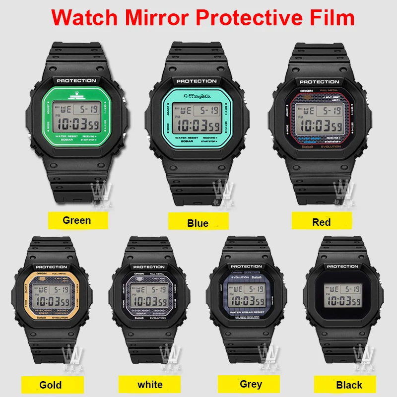 Watch Mirror Protective Film For Casio Small Squar DW5600 Tempered Film 3229 DW-5600 GW-B5600 DW-5635 Modified Screen Protector