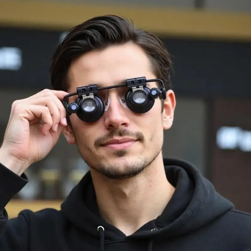 

Эргономичное двойное линза Лупа увеличительное стекло для ювелирной электроники осмотра