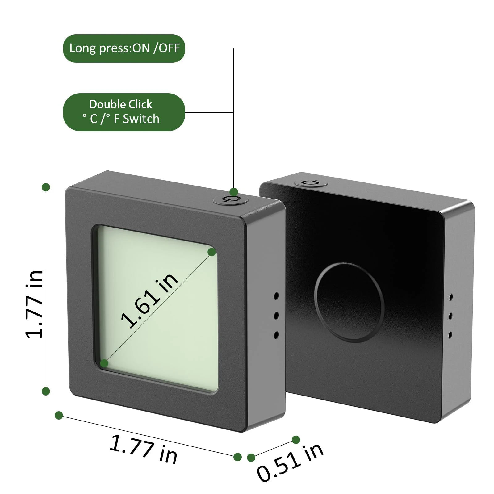 Switchable ℉/℃  Digital Thermometer Humidity Meter with Temperature and Humidity Monitor Mini Hygrometer Thermometer for Indoor