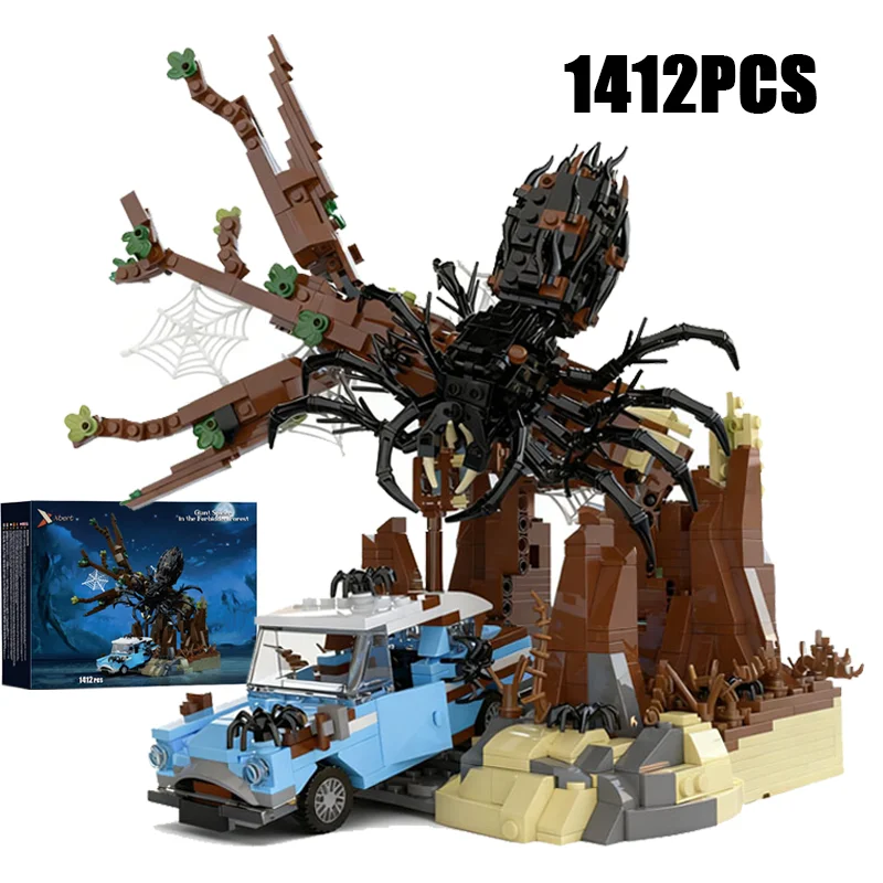 

1412PCS Creative Giant Spider Inthe Forbidden Forest Building Blocks Construction Bricks Toy Gift For Adult Boy