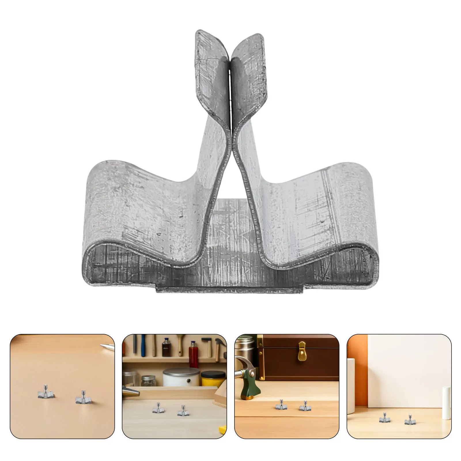 

200Pcs Metal Wick Holders with Iron Base for Wooden Wicks - Stable Wick Clip Holder for DIY Making Supplies and