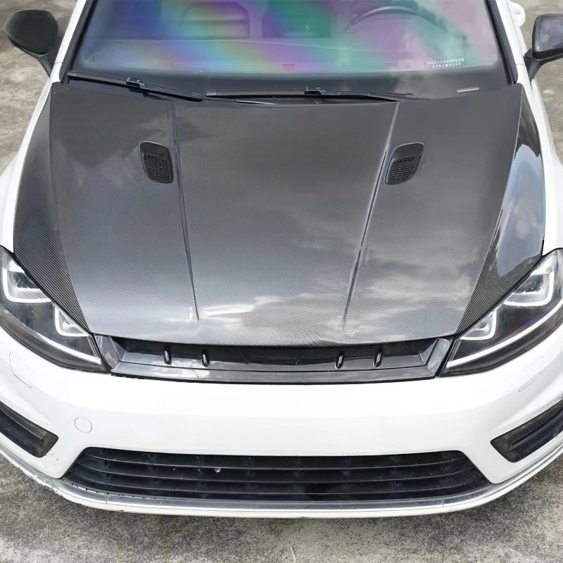 Golf7 GTI Style Carbon Fiber Engine Cover Hood Car Accessories VW MK7 Front Bonnet for Volkswagen Golf 7 Engine Hoods