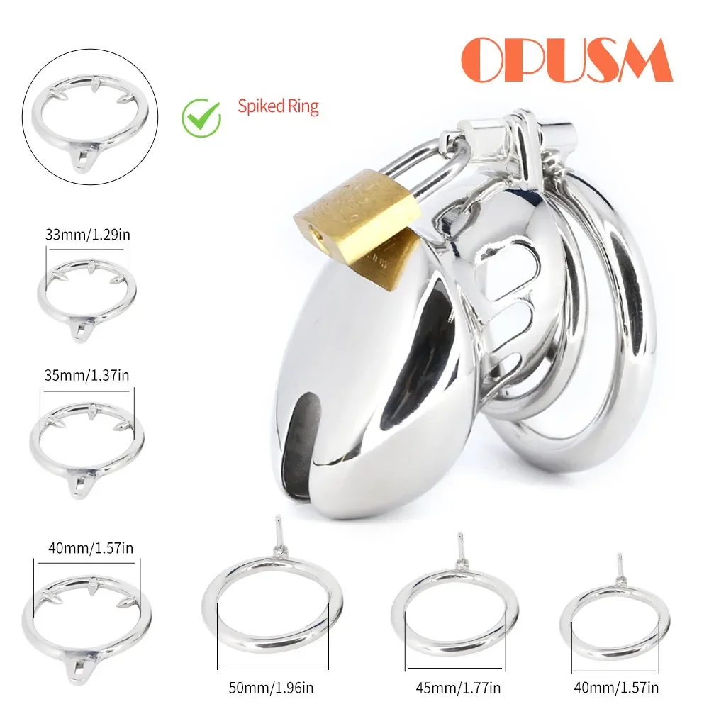 BEST SELL bdsm Bondage Spiked Cock Ring Stainless Steel Metal Male Chastity Cage Penis Massager For Men Masturbation Sex Toys