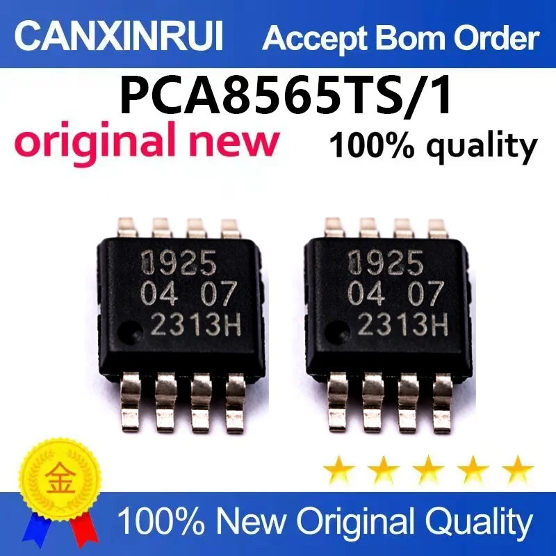 （5pcs-100pcs）PCA8565TS/1, 118 Real time Clock RTC Package MSOP-8 Original Genuine Product