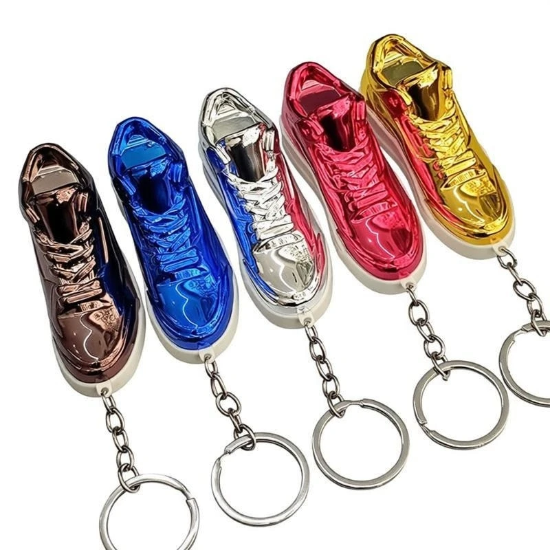 Innovative Personalized Basketball Shoe Keychain Lighter, Stylish Inflatable Windproof Jet Lighter Bag Hanging Ornament for Men