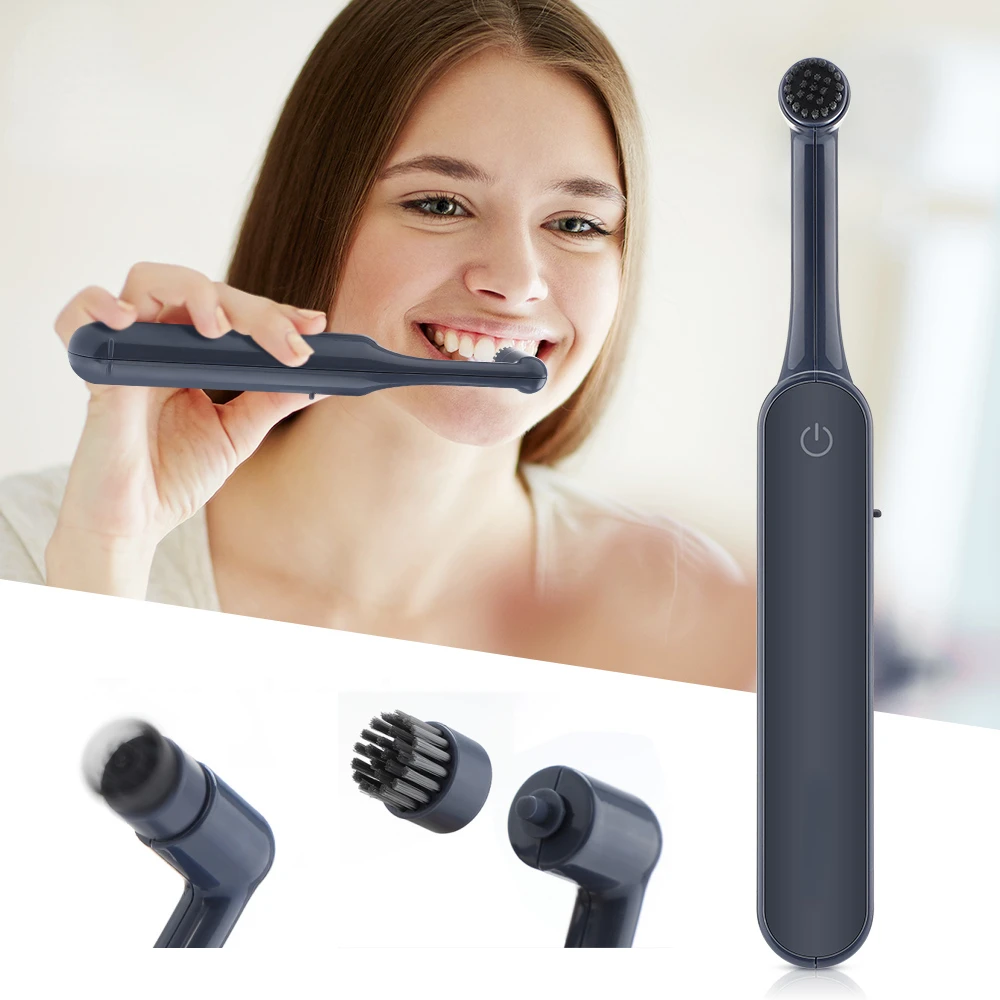 

Electric Ultrasonic Toothbrush Set with Timer, Rechargeable, Whitening, Waterproof - 3 Brush Heads