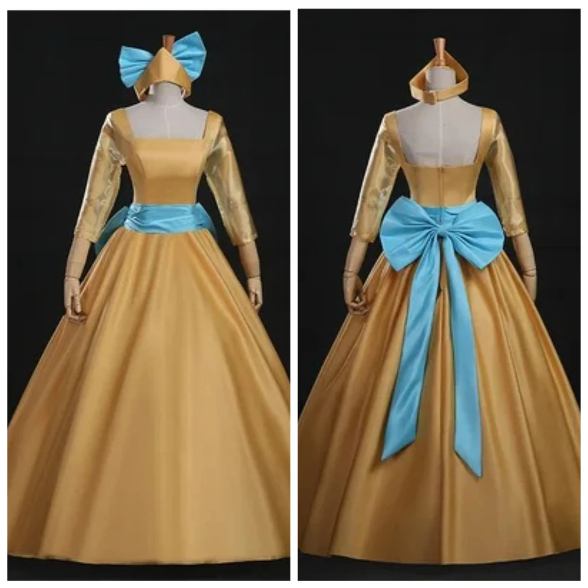 Disfraz de Princesa Disney Potdemiel Dorado para Actuación, Cosplay, Anime, Traje para Mujer Adulta, Vestido Personalizado para Escenario