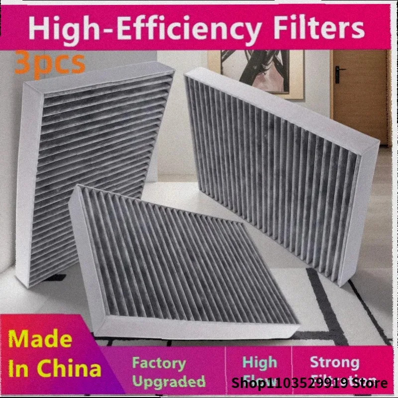 3pcs/For Lynk & Co 09 Phev Em-P 2.0t Cabin Air Filter/2021 2022 2023 2024 2025 2026/Auto Parts