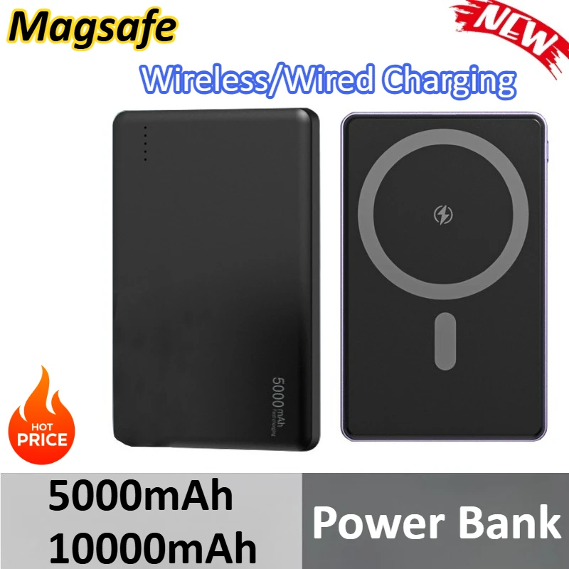 

5000mAh 10000mAh Magsafe Magnetic Wireless Power Bank Mini Thin Mobile Power Bank For Samsung For IPhone For Huawei For Xiaomi