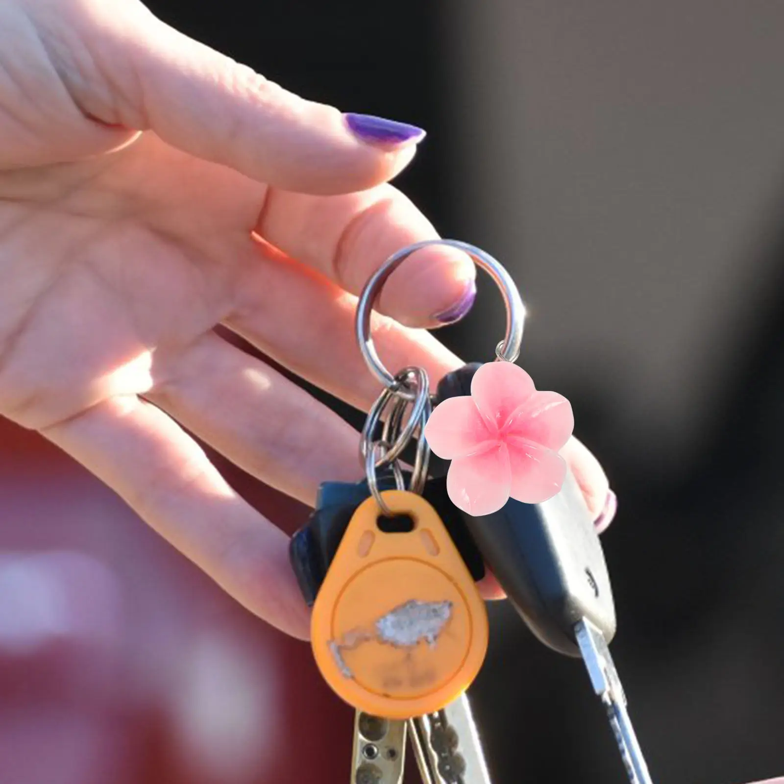 

60pcs Resin Flower Pendant Colorful Tropical Plumeria Charm Lightweight Mini Dangle For Diy Jewelry Bracelet Anklet Hair