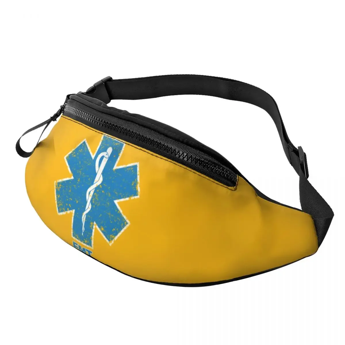 Emt Star Of Life Fanny Pack for Men Women Cool Paramedic Medic Ambulance Crossbody Waist Bag Cycling Camping Phone Money Pouch