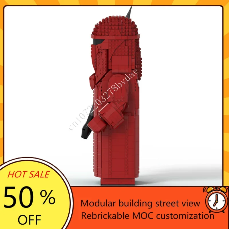 MOC Space Helmet Series Imperial Royal Guard Megafigure Model Custom Puzzle Technology DIY Creative Assembly Toys Gifts