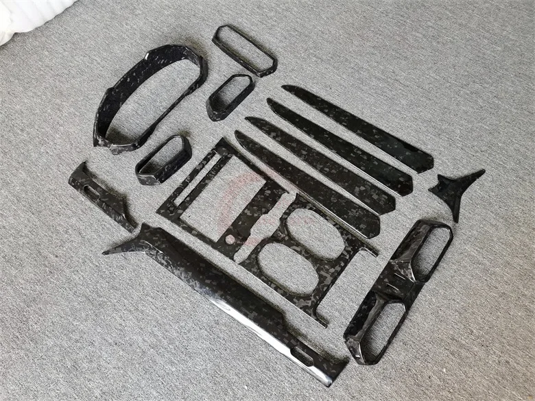 Forged Dry Carbon Fiber Interior for URUS Dashboard Cover for URUS Forged Dry Carbon Fiber Interior Trim 14 Piece
