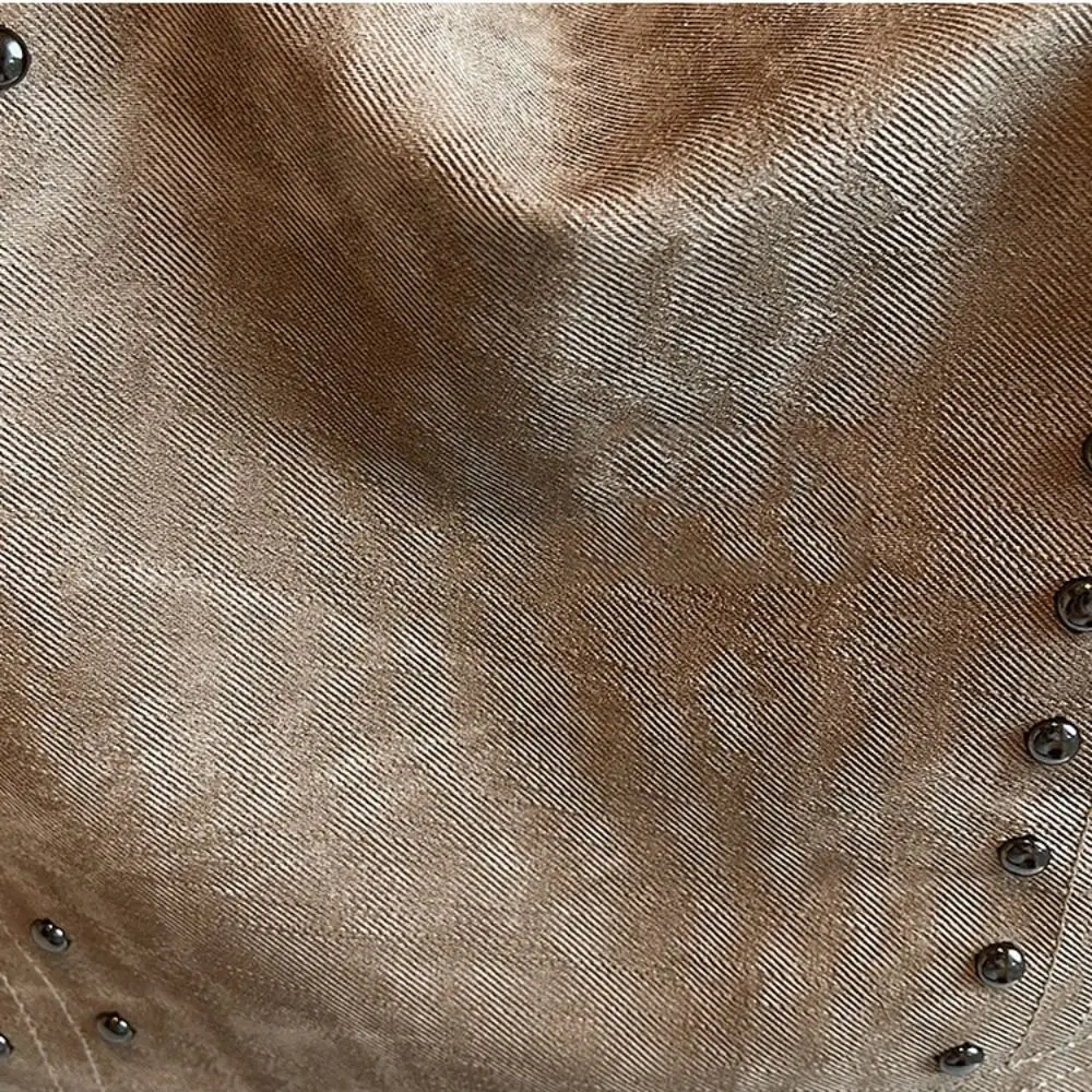 

PU Leather Rivet Shoulder Bags Retro American Style Large Capacity Locomotive Style Underarm Bag Korean Style Fashion Design