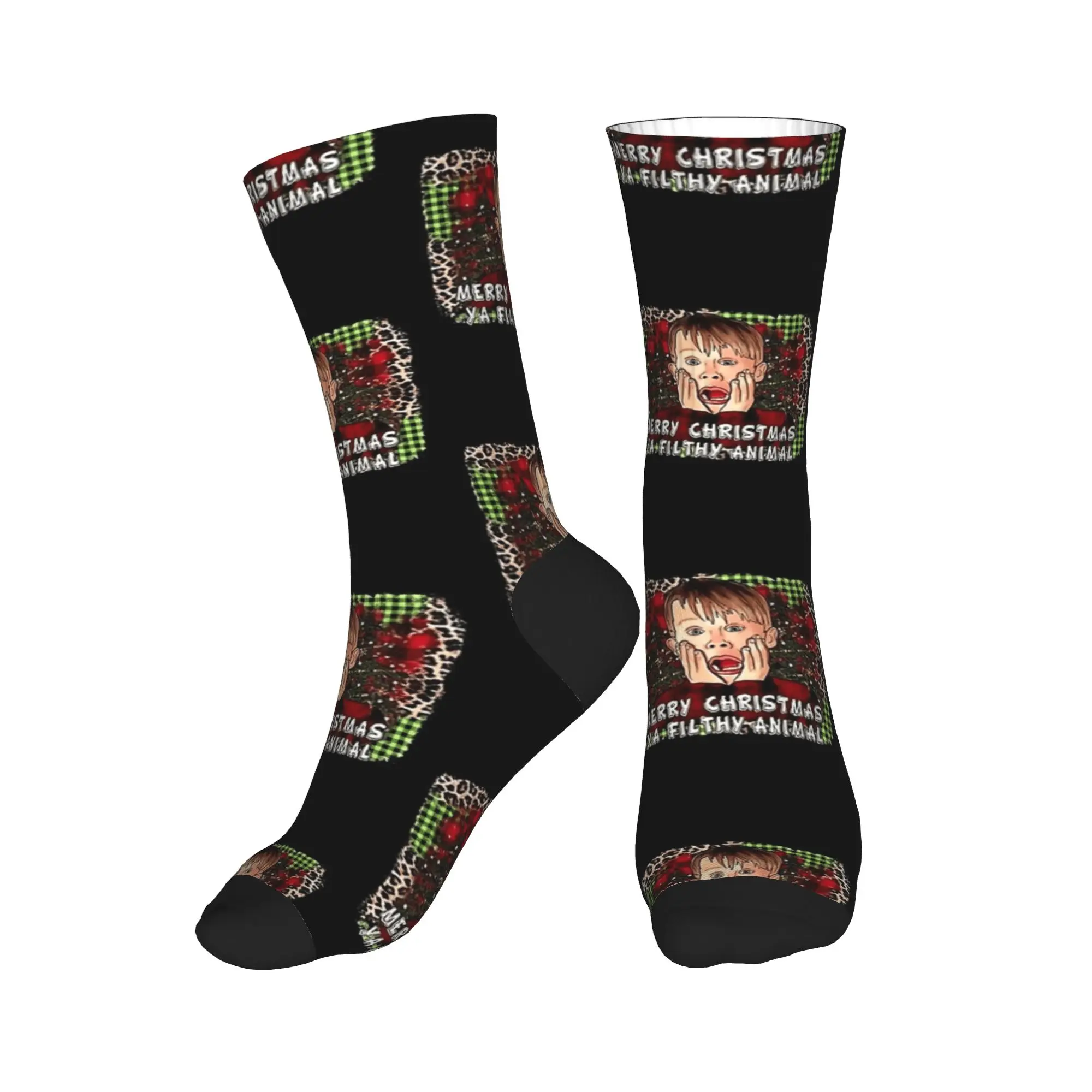 المنزل وحده عيد ميلاد سعيد فيلم الجوارب الخريف جوارب Kawaii زوجين عالية الجودة الجوارب مخصص تسلق الجوارب المضادة للبكتيريا #2