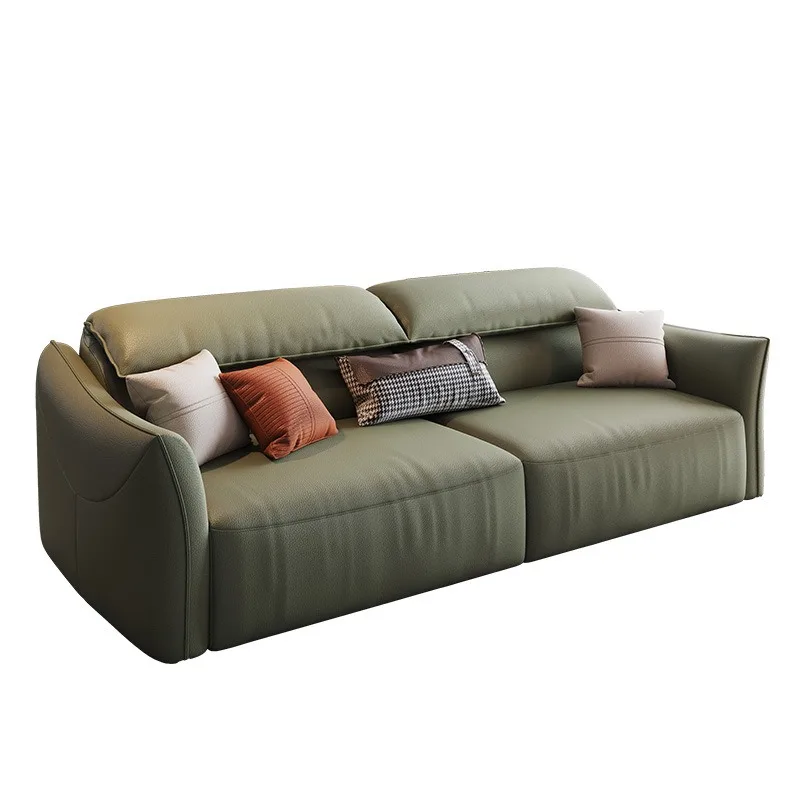 Microfiber technology cloth functional sofa small apartment living room modern light luxury electric sofa