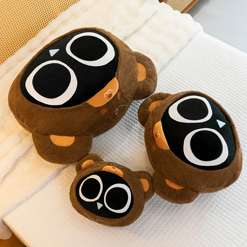 Juguete de peluche de gato negro Kawaii de Luo Xiaohei Adventure, muñeco de peluche de gato de ojo grande, almohada bonita de gran tamaño para niños, cumpleaños, Navidad