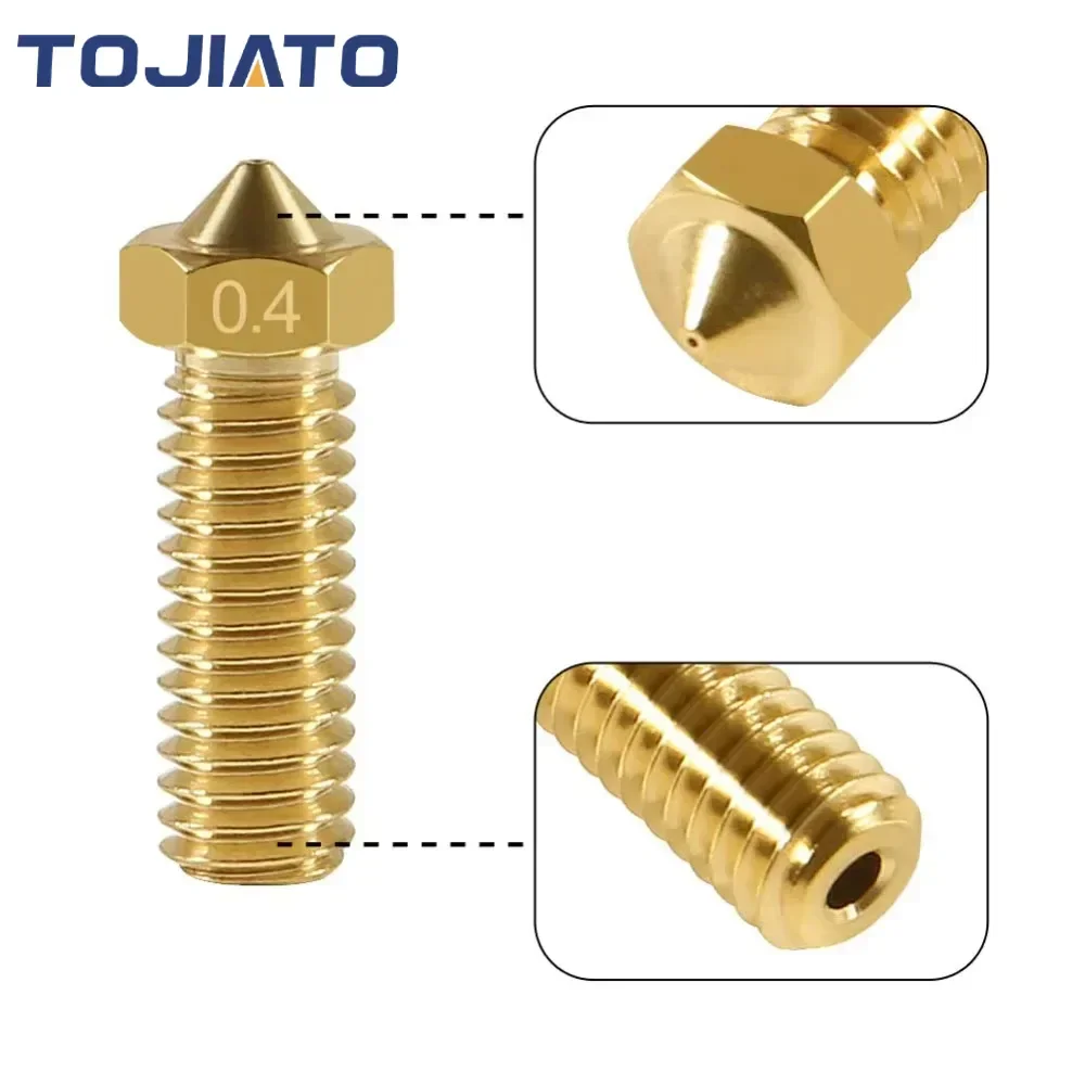 10pcs Volcano Nozzle For Artillery Sidewinder X1 Vyper Anycubic Kobra Plus,Max 3D Printer 1.75mm Filament Brass Nozzles