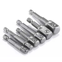 3PC Hexagonal Handle Natural Color Extension Rod 50mm Adapter 1/2 Screwdriver 3/8 Square Head 1/4 Sleeve Electric Tool Accessori 6