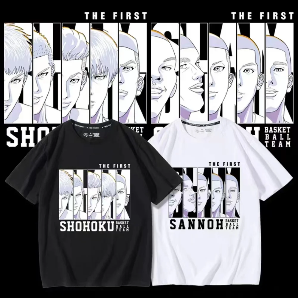 Slam Dunk Anime T-shirt Basketball Manga Graphic Original Cotton Men Short Sleeve Tee Women Top