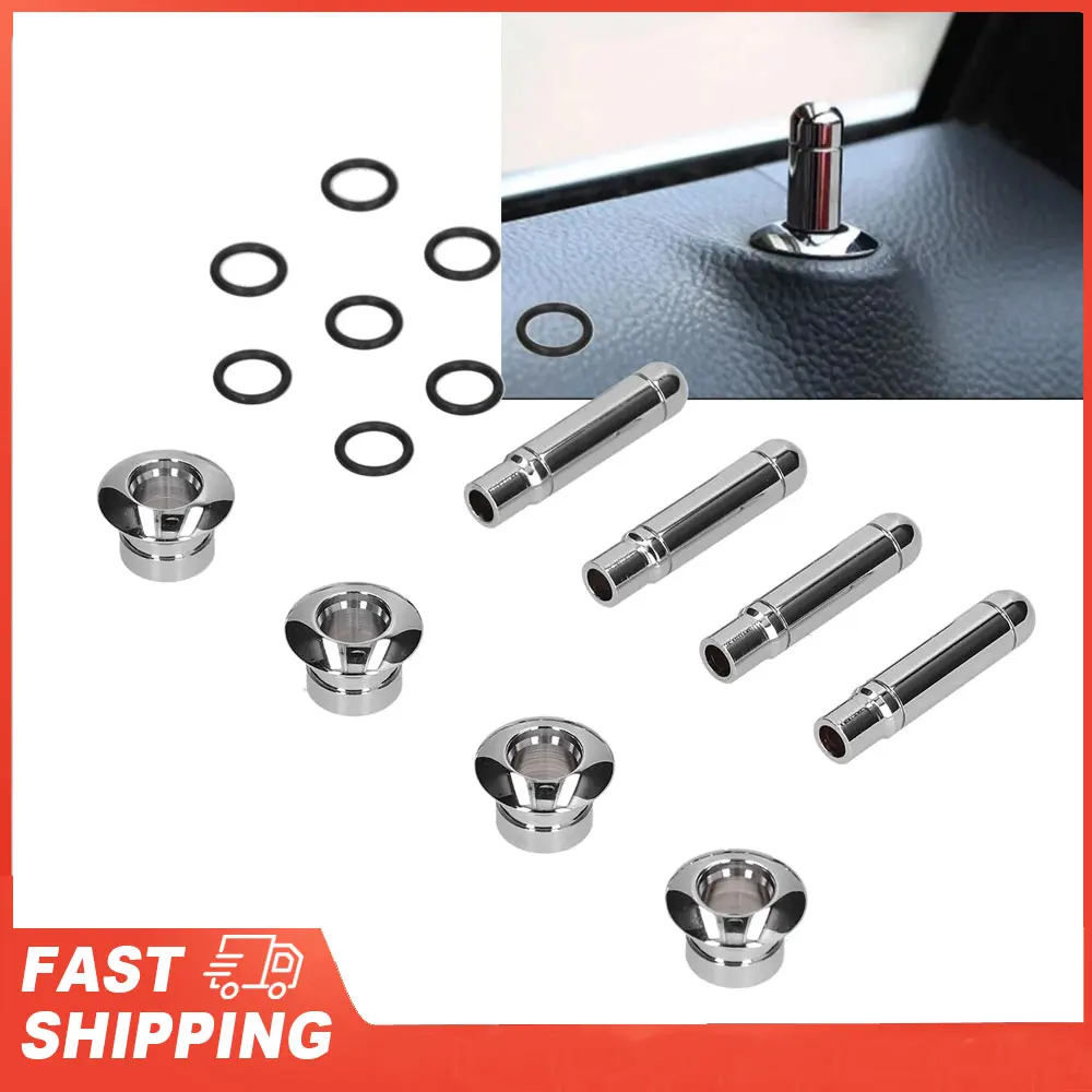 8pcs Car Door Lock Pin with Cover ABS Chrome Replacement for Chevrolet TRAX/Cruze/Malibu Car Accessories