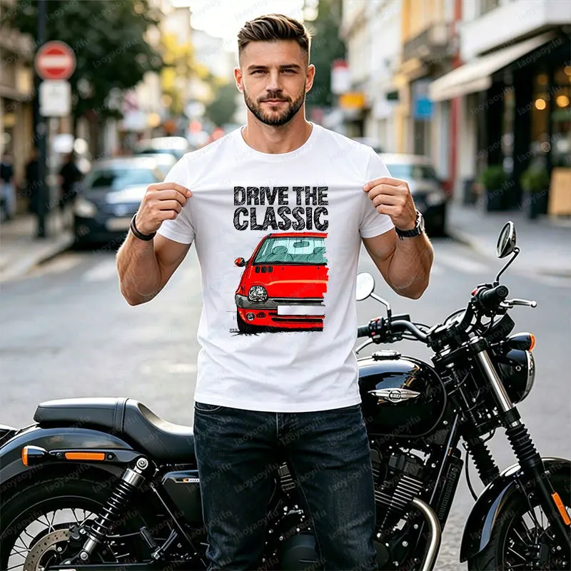 Men & Women's 90S Ev Car Graphic T-shirt with 