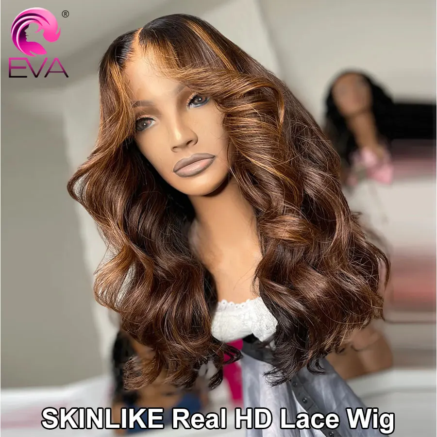 

Eva 5x5 6x6 HD Lace Closure Wigs Bleached Knots 100% Indian Human Hair 13x6 HD Lace Frontal Wig Skinlike Real HD Lace Melt Skins