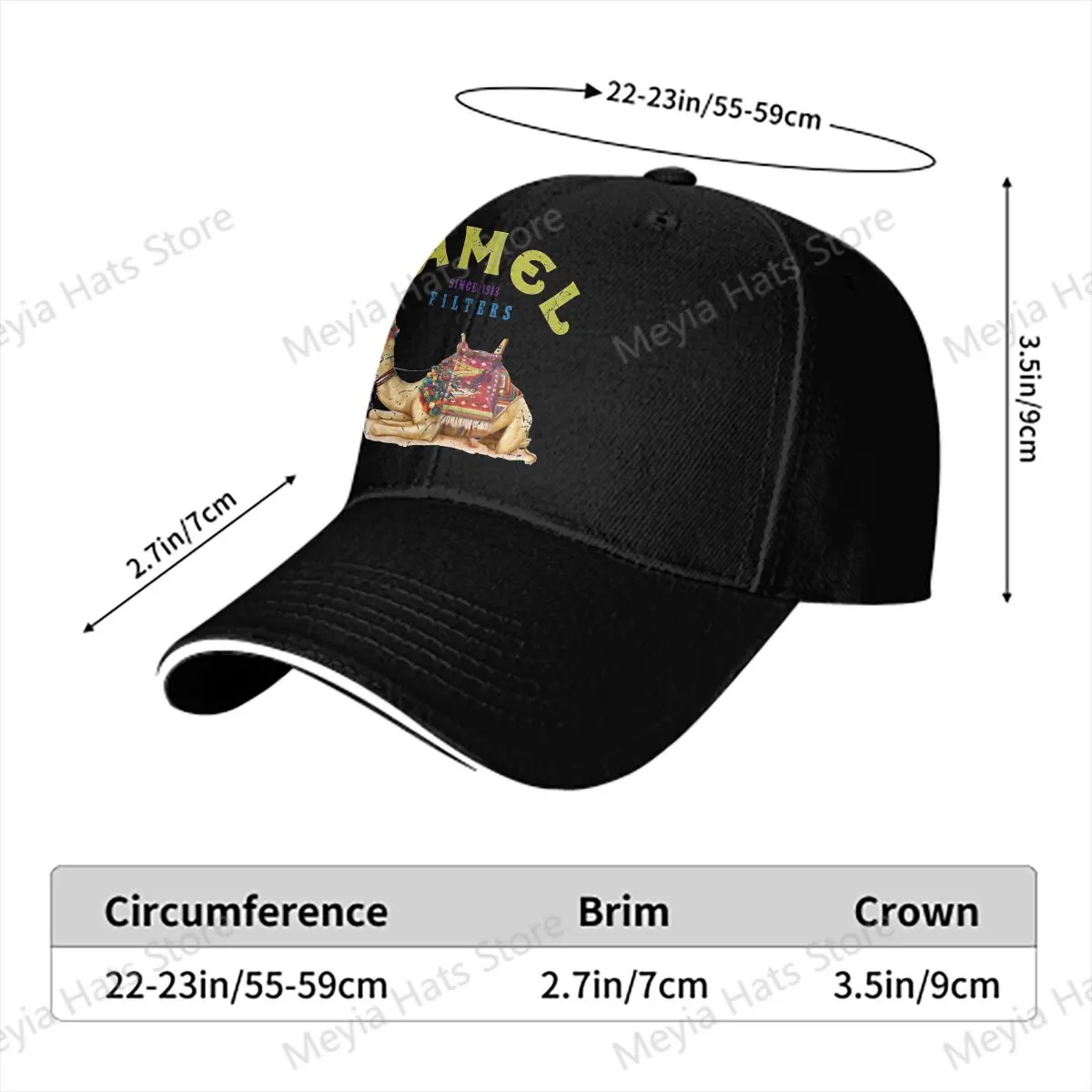 Dromedary Camel Crush Cigarette Joe Men Baseball Caps Peaked Cap Sun Shade Outdoor Hat Camel