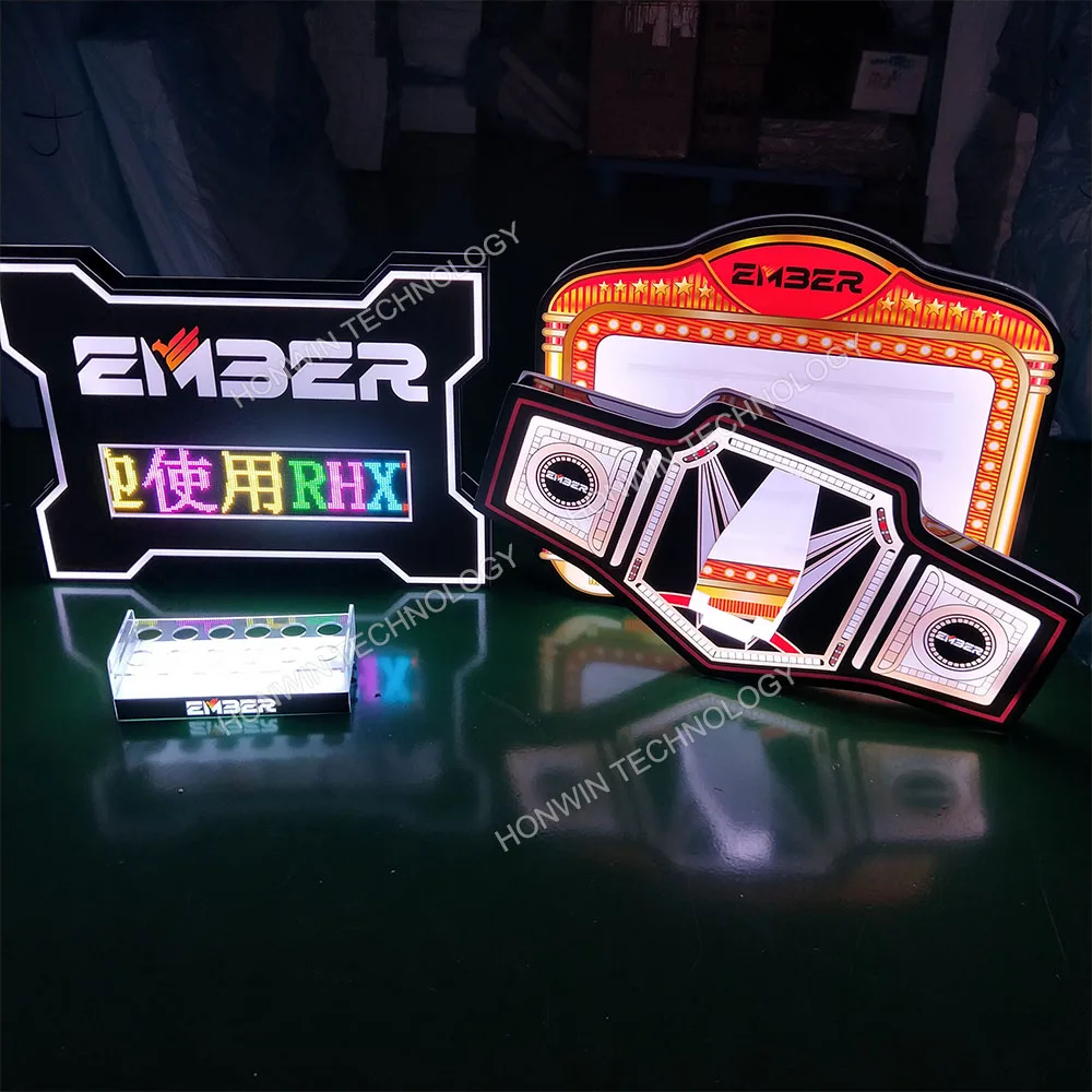 Battery Power Customized logo Nightclub LED Belt Champion Champagne Bottle Presenter VIP Service Glorifier for party celebration