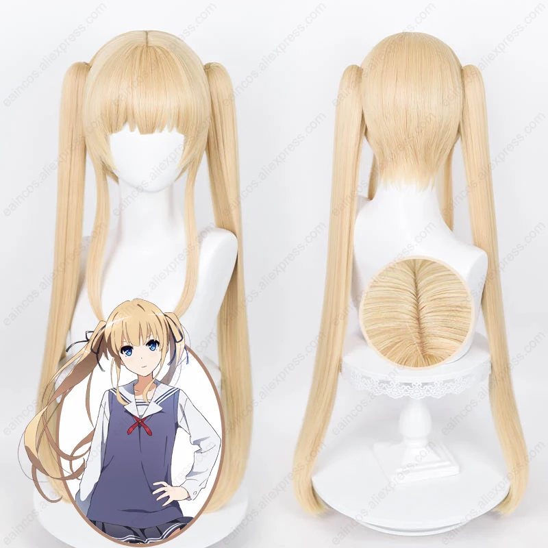 Anime Eriri Spencer Sawamura peruka do Cosplay peruki jasny złoty o długości 80cm