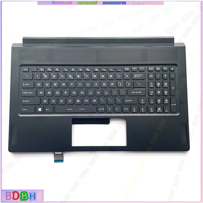 For MSI GS76 Stealth 11UH 11UE MS-17M1 TLaptop Palmrest Keyboard Cover US