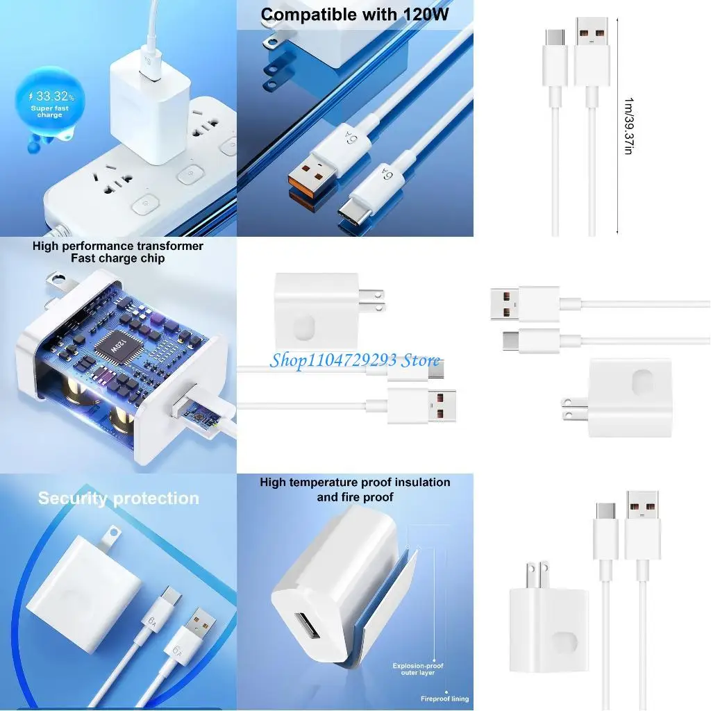 Y2GD USB Type C to USB Charging Cable Wire Long lasting Use 100cm/39.37inch