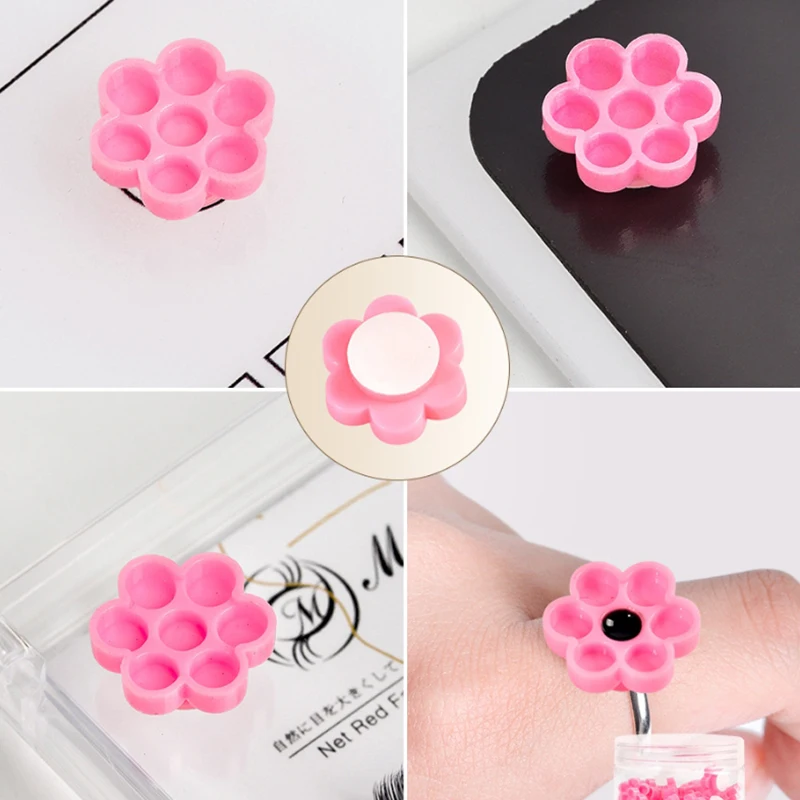 120Pcs/set Self Adhesive Eyelash Extension Glue Cups Delay Cup Grafting Eyelash Makeup Tool Tattoo Adhesive Pigment Cups view 5