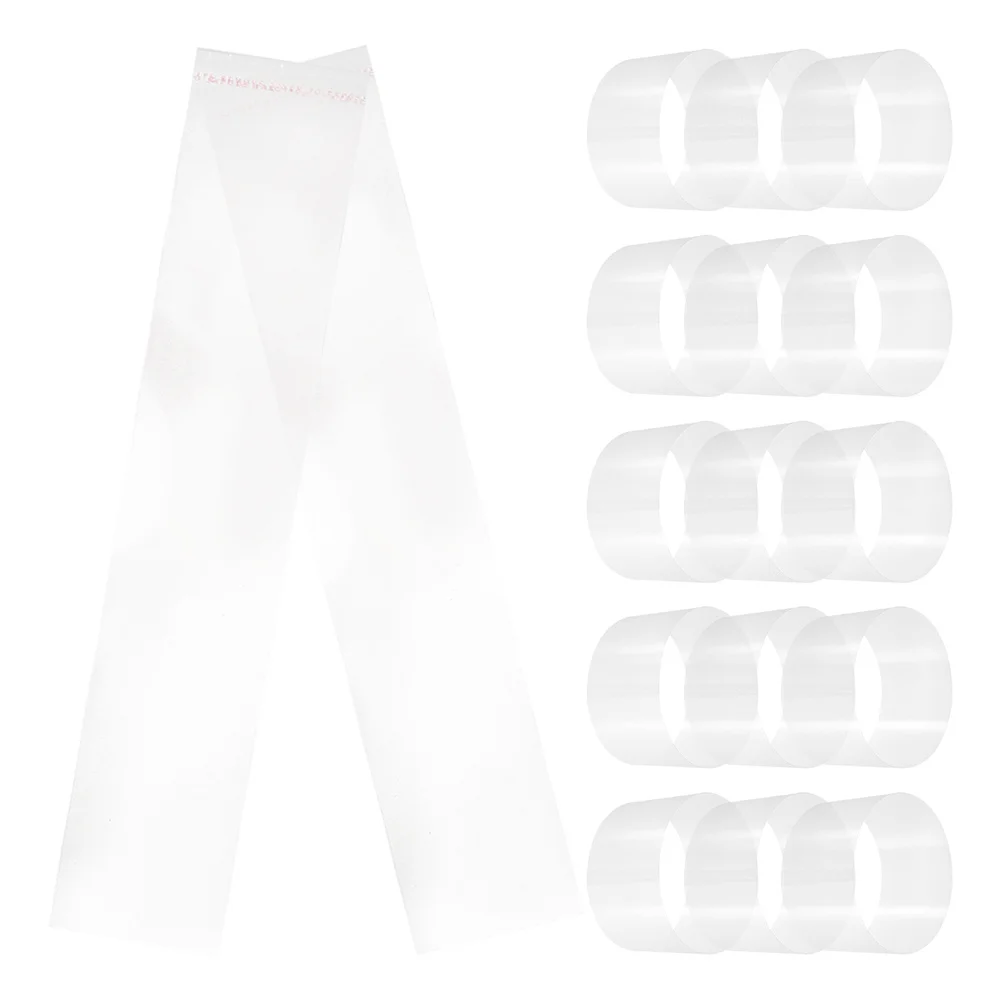 

100 Sheets Cake Decorating Collar Thickened Transparent Mousse Plastic Strips Birthday Cake Edge Wrap Decorating Supplies