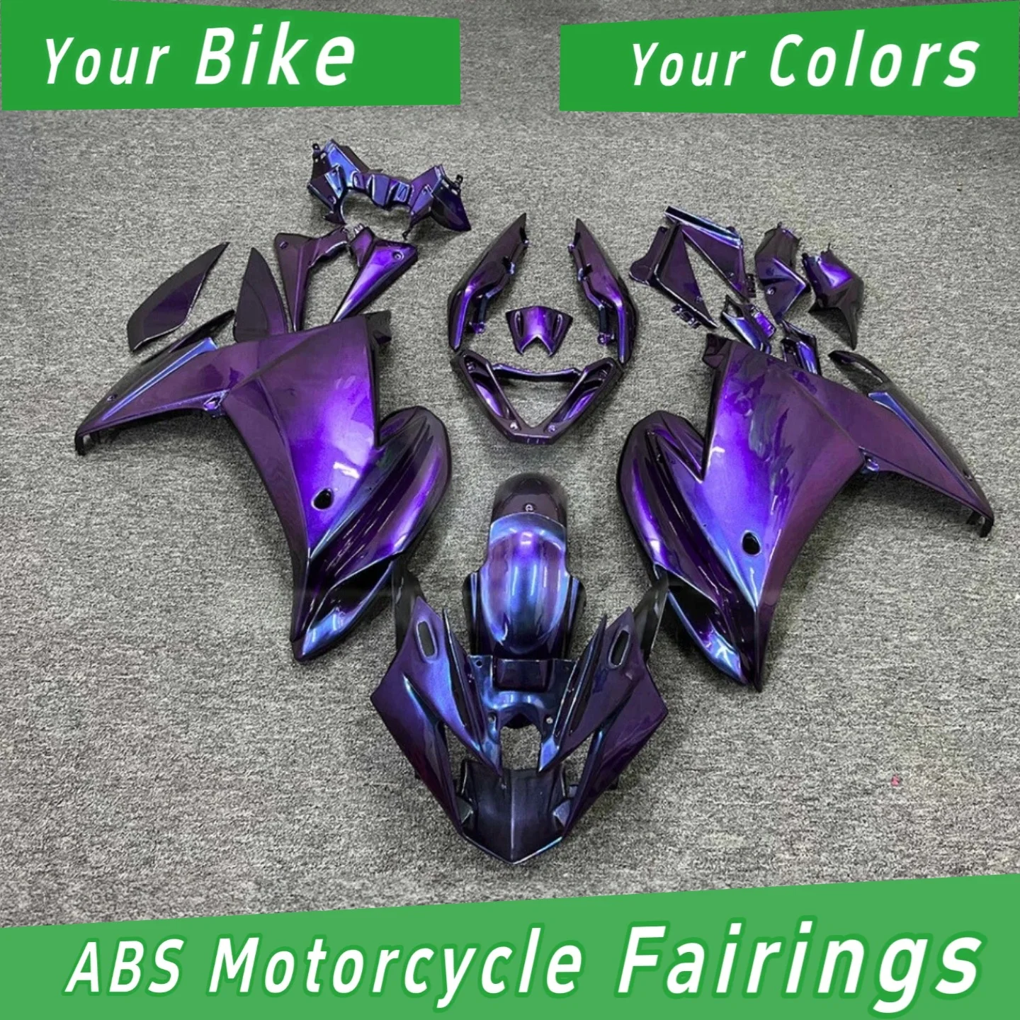 Aftermarket Motorcycle Fairing Set for YAMAHA FZ6R 2009-2015 - Precision Injection Molded ABS Plastic with Enhanced Durability