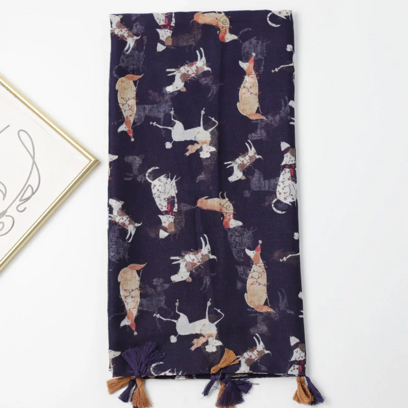 

Dalmatian Dog-Border Live Print Scarf Summer Travel Shawl Fashion Versatile Photo Thin Scarf