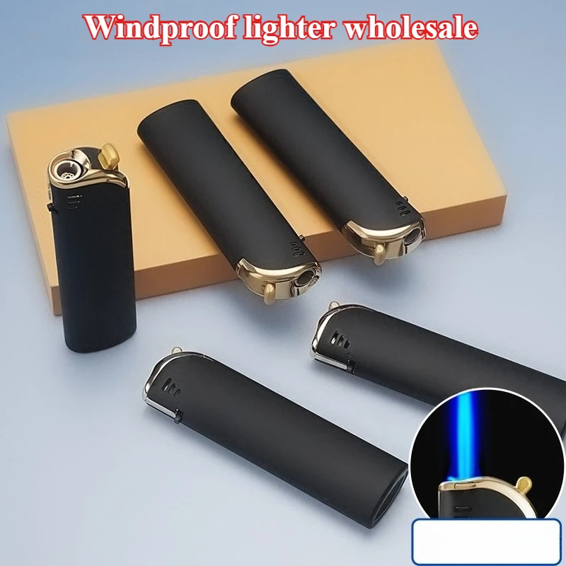

50pcs Metal Inflatable Windproof Lighters Wholesale Free Custom LOGO Engraving Gadgets for Men Smoking Accessories