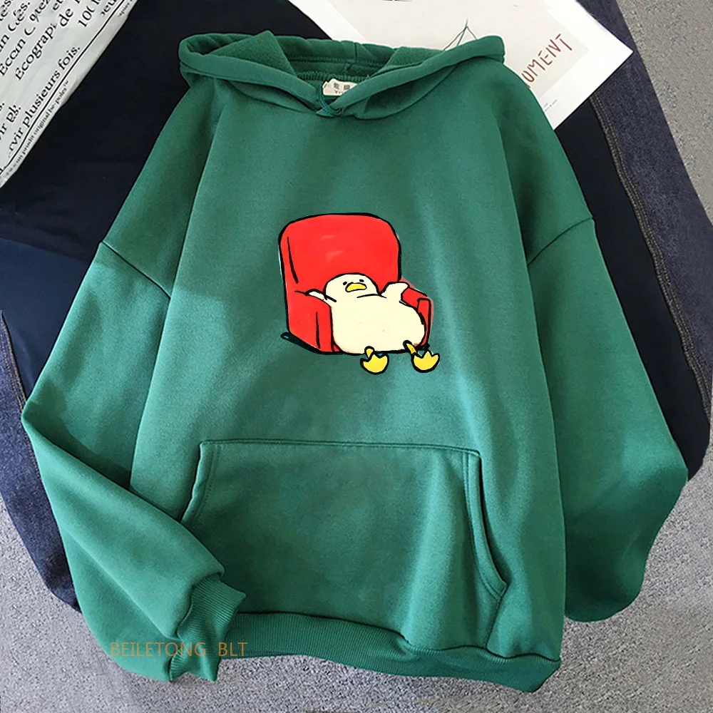 

Duck Cartoon Hoodies Long Sleeve Women Cartoon Sweatshirts Casual Winter Comfortable Hooded Pullovers Sudaderas Con Capucha Cute