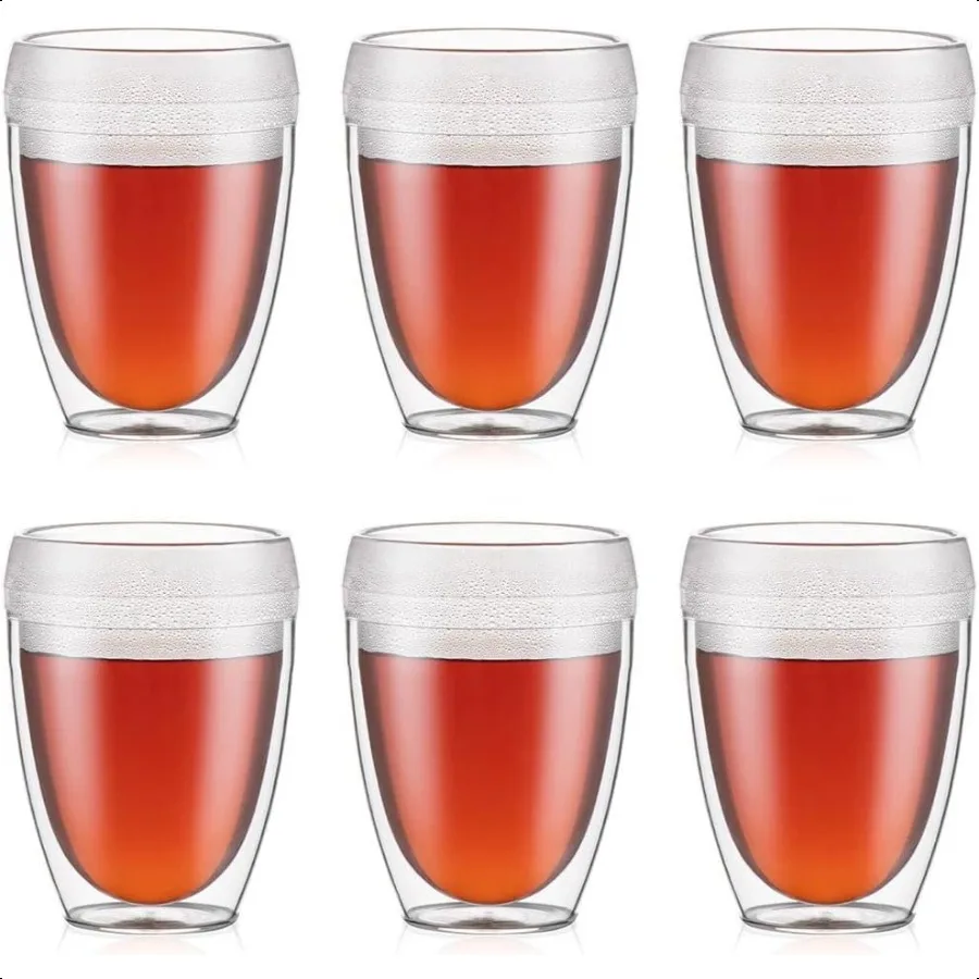 

12oz Pavina Outdoor DoubleWall Plastic Tumbler BPAFree Set of 6 Clear