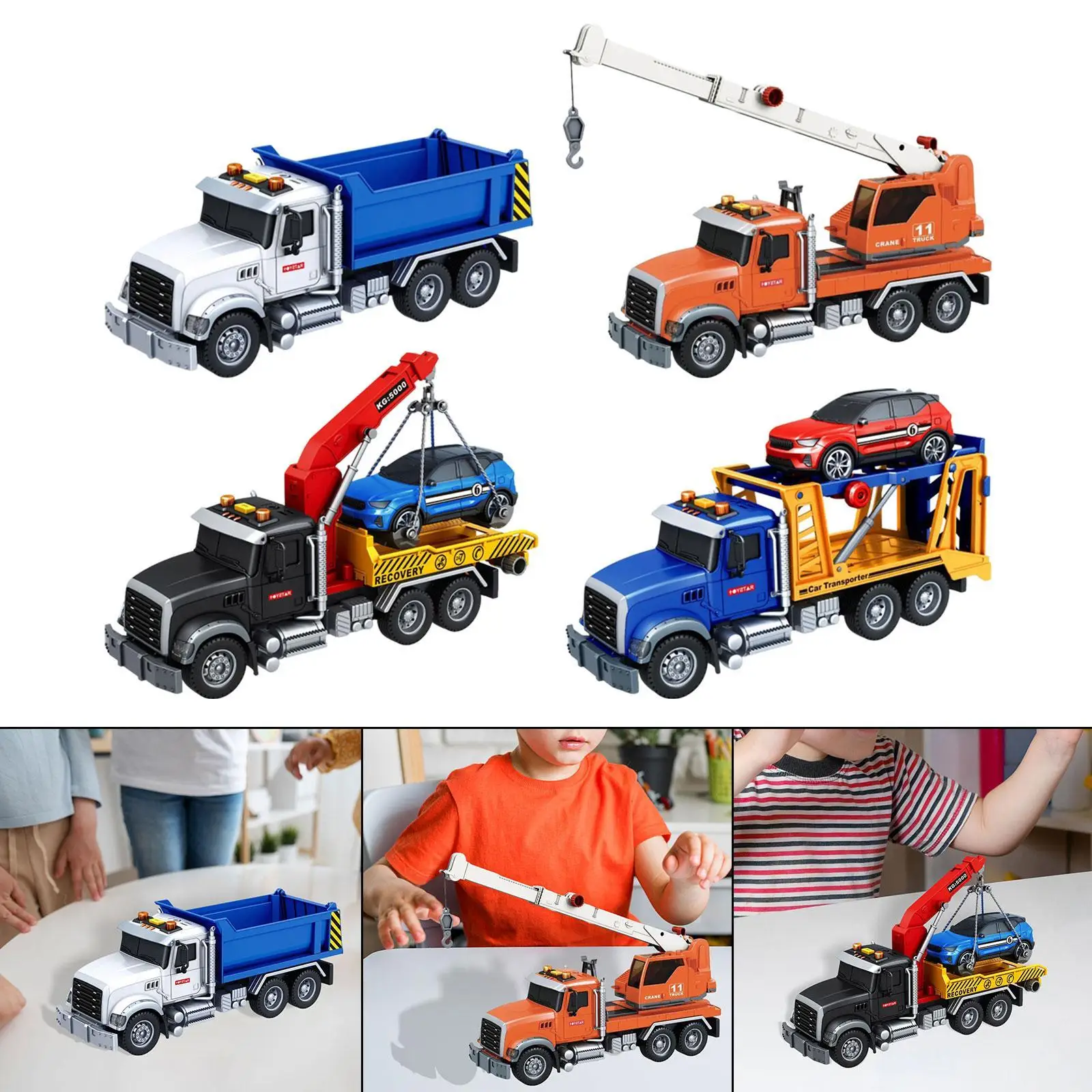 

Truck Toy with Lights and Sounds Realistic Fine Details Educational for Boys Ages 4-7 Years Old Child Toddlers Party Props