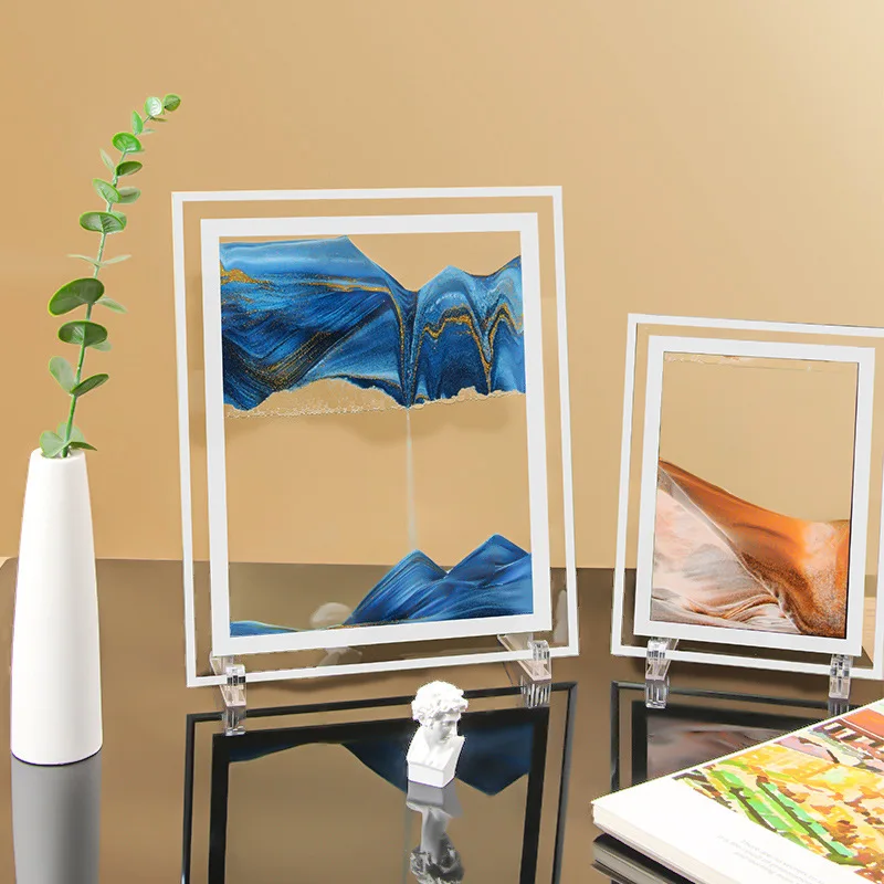 3D Quicksand Painting Decoration Deep Sea Sand View Hourglass Sand Painting Frame Living Room Decoration Home Gifts